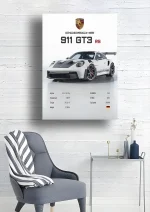 متال پوستر طرح ماشین Porsche 911 کد L1957 - Image 2