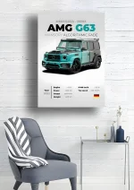 متال پوستر طرح ماشین Mercedes Benz AMG-G63 Mansory کد L1958 - Image 2