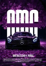 متال پوستر طرح ماشین Mercedes Benz AMG کد L1959