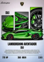 متال پوستر طرح ماشین Lamborgini کد L1960