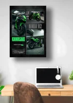 متال پوستر موتور طرح Kawasaki Ninja H2 کد L1961 - Image 2