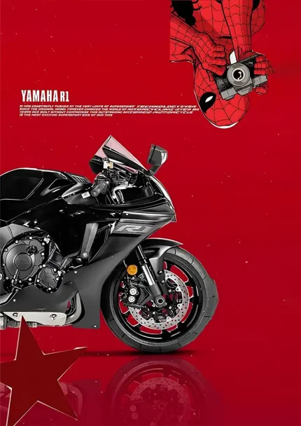 متال پوستر موتور طرح Yamaha R1 کد L1965