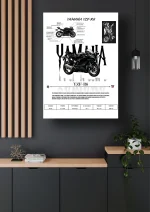 متال پوستر موتور طرح YAMAHA YZF-R6 کد L1974 - Image 2