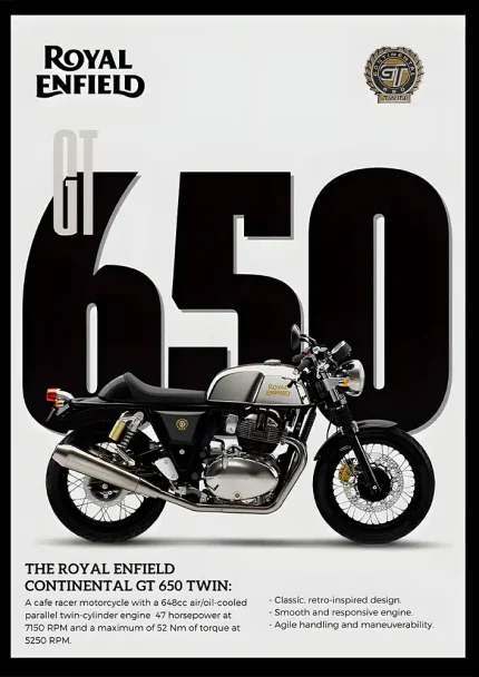 متال پوستر موتور طرح Continental GT 650 TWIN کد L1975