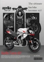 متال پوستر موتور طرح Aprilia Tuono کد L1977