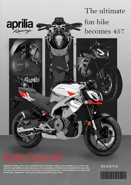 متال پوستر موتور طرح Aprilia Tuono کد L1977