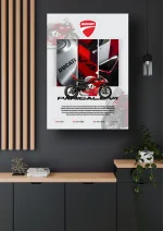 متال پوستر موتور طرح Ducati Parigale V4 کد L1978 - Image 2