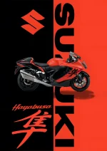 متال پوستر موتور طرح Suzuki Hayabusa کد L1979