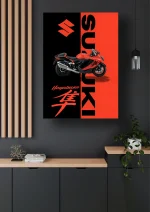 متال پوستر موتور طرح Suzuki Hayabusa کد L1979 - Image 2
