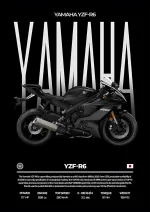 متال پوستر موتور طرح YAMAHA YZF-R6 کد L1982