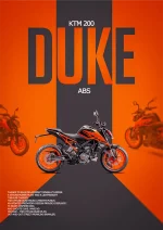 متال پوستر موتور طرح KTM 200 Duke کد L1984