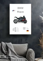 متال پوستر موتور طرح BMW M1000RR کد L1986 - Image 2