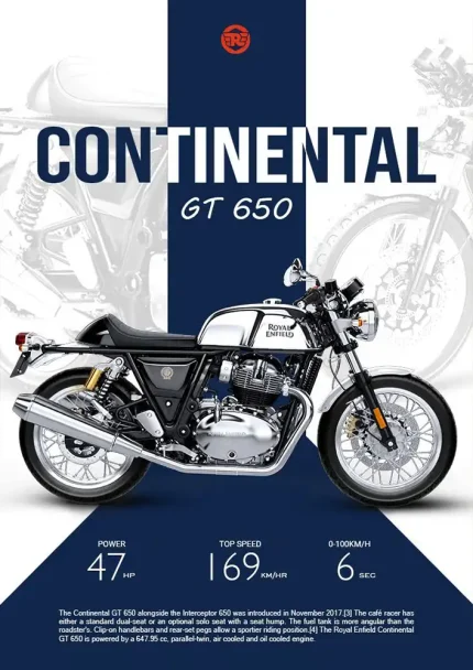 متال پوستر موتور طرح Continental GT-650 کد L1988
