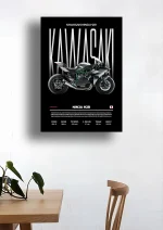 متال پوستر موتور طرح Kawasaki Ninja H2R کد L1991 - Image 2