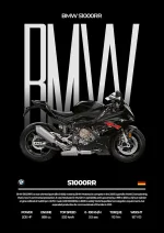 متال پوستر موتور طرح BMW S1000RR کد L1995