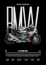 متال پوستر موتور طرح BMW M1000RR کد L1998