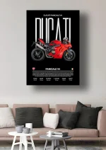 متال پوستر موتور طرح Ducati Panigale V4 کد L2002 - Image 2