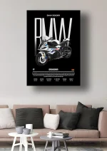 متال پوستر موتور طرح BMW S1000RR کد L2003 - Image 2