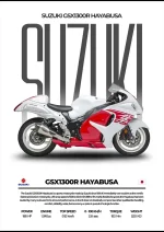متال پوستر موتور طرح Suzuki GSX1300R Hayabusa کد L2008
