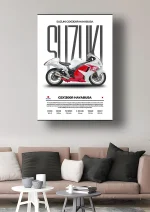متال پوستر موتور طرح Suzuki GSX1300R Hayabusa کد L2008 - Image 2