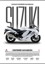 متال پوستر موتور طرح Suzuki GSX1300R Hayabusa کد L2010