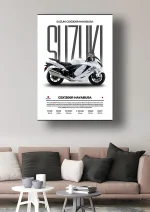 متال پوستر موتور طرح Suzuki GSX1300R Hayabusa کد L2010 - Image 2