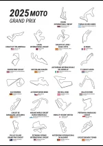 متال پوستر طرح مسیرهای مسابقات Moto Grand Prix کد L2011
