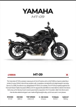 متال پوستر موتور طرح YAMAHA MT-09 کد L2023