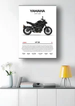 متال پوستر موتور طرح YAMAHA MT-09 کد L2023 - Image 2