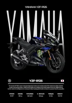 متال پوستر موتور طرح YAMAHA YZF-R125 کد L2026