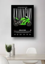 متال پوستر موتور طرح Kawasaki Ninja ZX-10R کد L2032 - Image 2