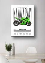 متال پوستر موتور طرح Kawasaki Ninja ZX-10RR  کد L2034 - Image 2