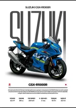 متال پوستر موتور طرح Suzuki GSX-R1300R کد L2035