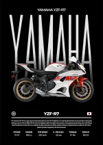 متال پوستر موتور طرح YAMAHA YZF-R7 کد L2039
