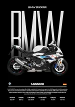 متال پوستر موتور طرح BMW S1000RR کد L2041