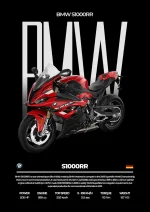 متال پوستر موتور طرح BMW S1000RR کد L2042
