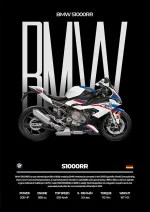 متال پوستر موتور طرح BMW S1000RR کد L2043