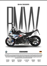 متال پوستر موتور طرح BMW S1000RR کد L2044