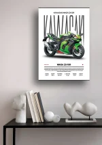 متال پوستر موتور طرح Kawasaki Ninja ZX-10R کد L2046 - Image 2