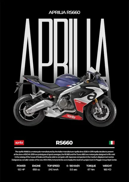 متال پوستر موتور طرح Aprilia RS660 کد L2047