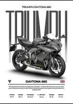 متال پوستر موتور طرح Triumph Daytona 660 کد L2048