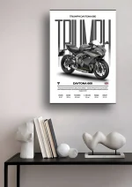 متال پوستر موتور طرح Triumph Daytona 660 کد L2048 - Image 2