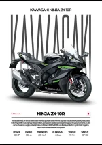 متال پوستر موتور طرح Kawasaki Ninja ZX-10R کد L2049