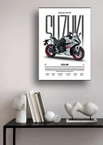 متال پوستر موتور طرح Suzuki GSX-8R کد L2050 - Image 2