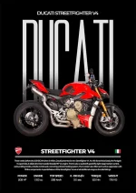 متال پوستر موتور طرح Ducati Streetfighter کد L2053