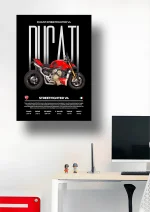 متال پوستر موتور طرح Ducati Streetfighter کد L2053 - Image 2