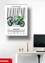 متال پوستر موتور طرح Kawasaki Ninja ZX-10R کد L2054 - Image 2