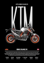 متال پوستر موتور طرح KTM 890 Duke R کد L2055