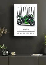 متال پوستر موتور طرح Kawasaki Ninja H2 SX کد L2062 - Image 2