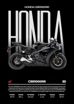متال پوستر موتور طرح Honda CBR1000RR کد L2063